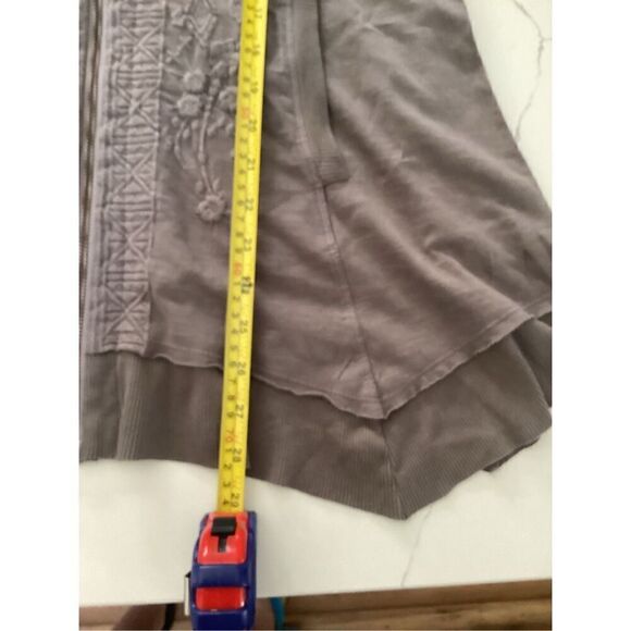 Soft Surroundings Womens Corinna Full Zip Hoodie Sz S Embroidered Clay Brown - Picture 7 of 8